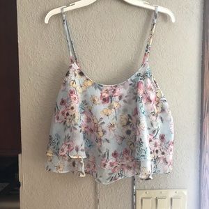Forever 21 Flowy Floral Crop Top